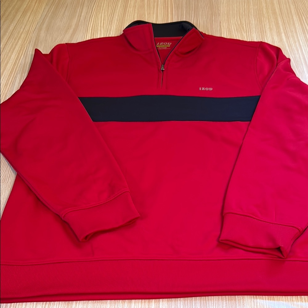 Izod Perform X Golf 1/4 zip polyester sweatshirt